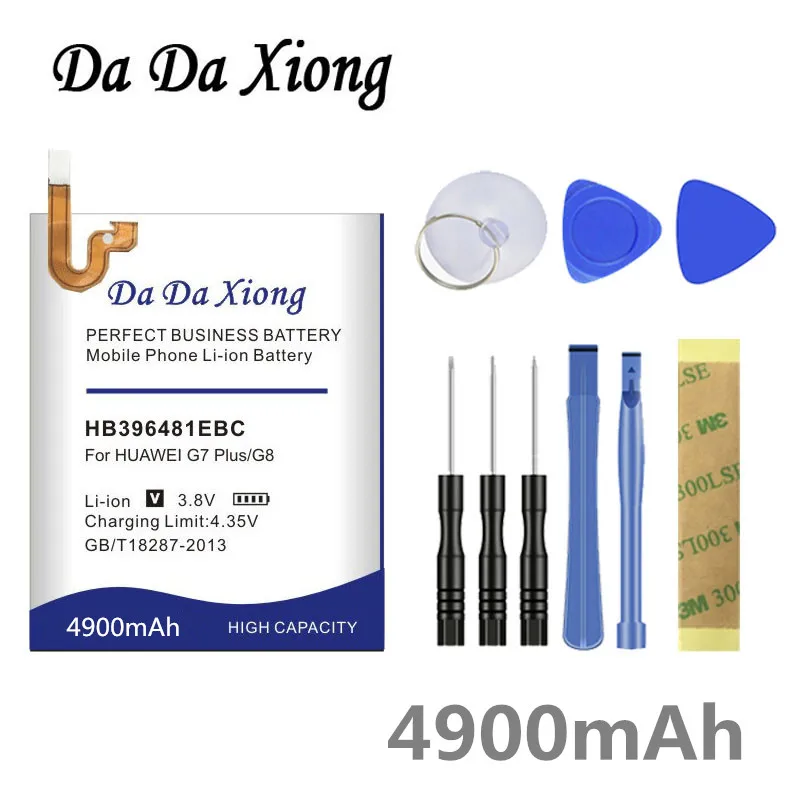 Аккумулятор Da Xiong 4900 мАч HB396481EBC для Huawei Honor 5X Для G7 Plus/ G8 /G8X|battery for huawei|battery for4000mah battery