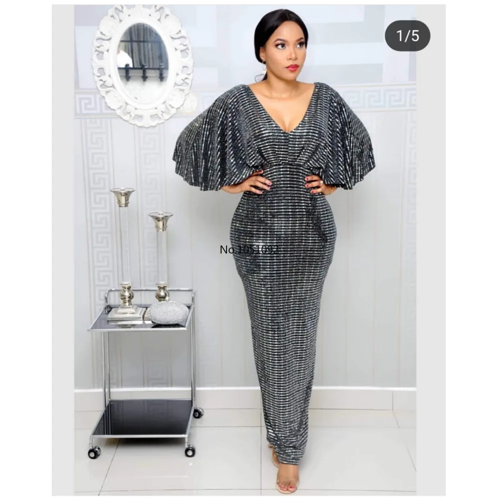 Африканские платья для женщин новинка хит продаж популярные цветные Бронзовые