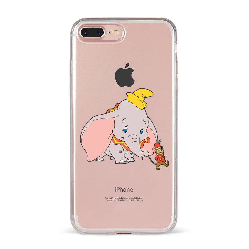 TPU Силиконовый чехол с изображением животных Дамбо Винни для iPhone X XS MAX XR 8 7 6 6S Plus 5 5S SE XS MAX, чехол для телефона - Цвет: TPU