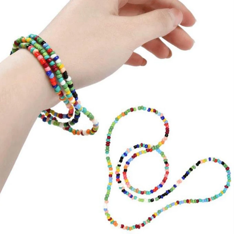 

7200Pc Mixed Color Tube Bead Accessories DIY Bracelet Necklace Material 24 Colors