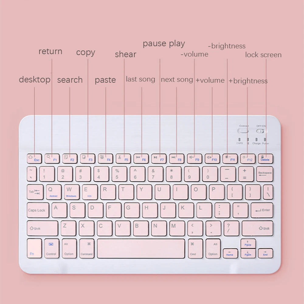 Mini Wireless Keyboard Bluetooth Keyboard for Ipad Phone Tablet for IPad Bluetooth Keyboard and Mouse for Samsung Xiaomi Android enlarge