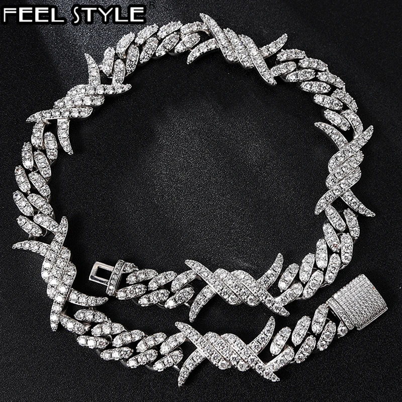 

Хип-хоп 19 мм тяжелый рок шипы коробка Пряжка кубинские Iced Out Bling CZ кубический цирконий ожерелья цепи для мужчин ювелирные изделия