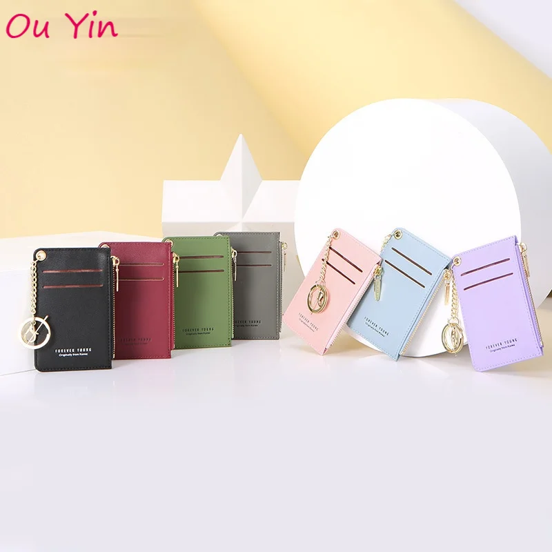 

Fashion Short Wallet, Multi-card Position, Zipper Card Bag, Female Coin Purse, Ladies Multi-function Key Ring Bag Pendant