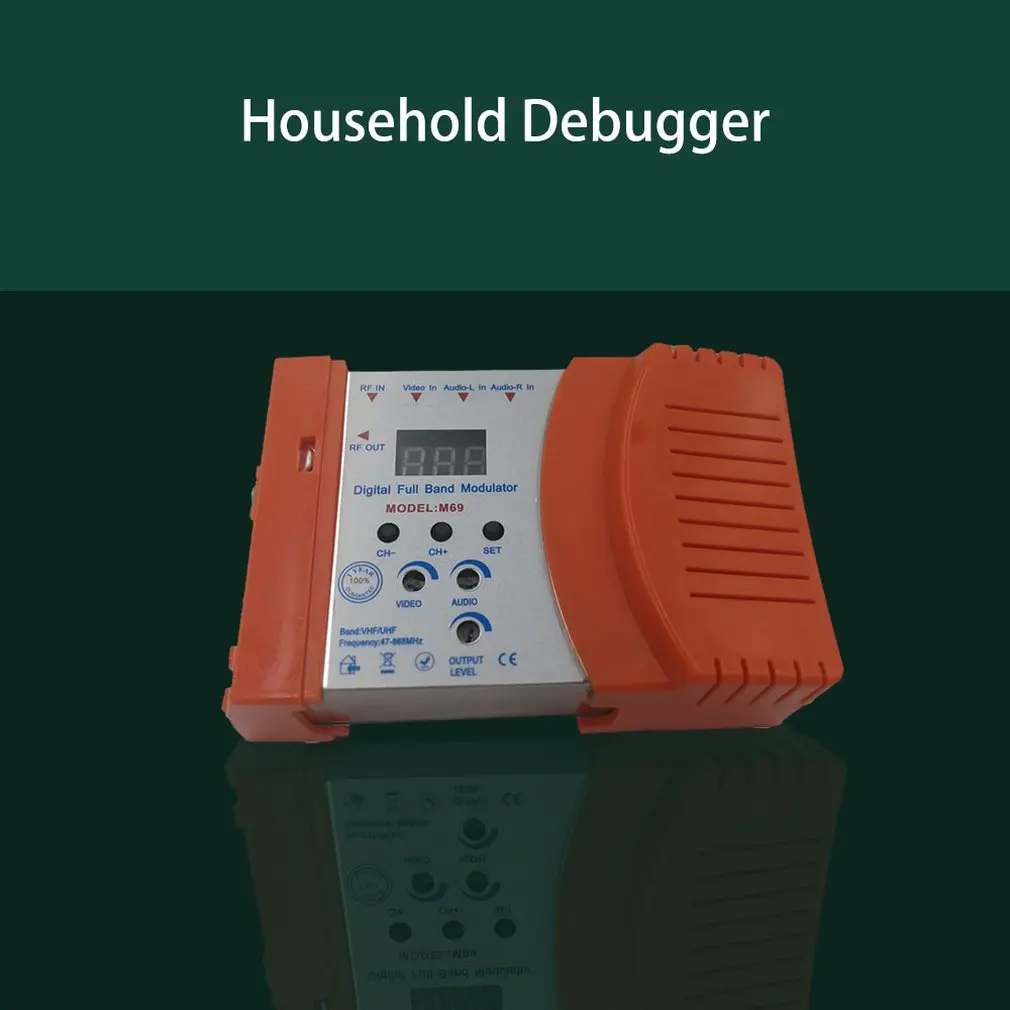 M69C/M69L dulator Полнодиапазонный цифровой модулятор RF AV к ТВ конвертер VHF UHF PAL/NTSC
