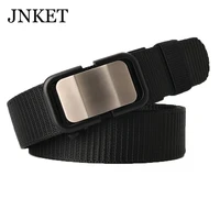 jnket new fashion men toothless automatic buckle waist belt nylon waistband casual cinturon waist straps