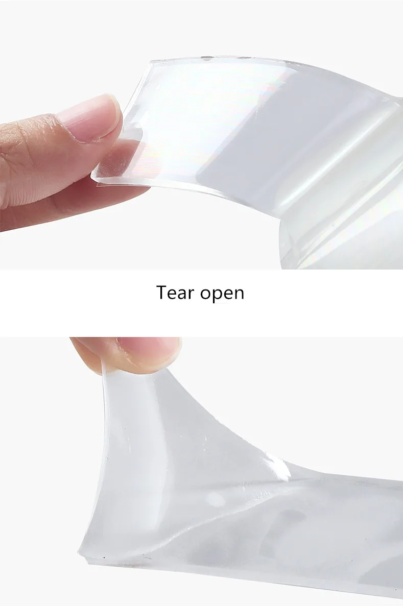 Sharkbang 1M/3M/5M Waterproof Magic Double Sided Nano Tape Transparent Reusable Traceless Adhesive Tape Gekkotape Cleanable