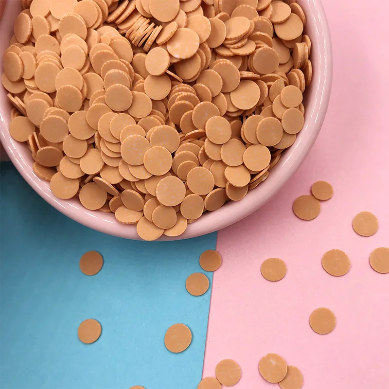 

50 г Имитация Поддельные пищевые круглые Ломтики Полимерная глина брызгает для поделок DIY кристаллические Аксессуары для наполнения грязи у...