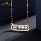 Индивидуальное ожерелье с буквой инициала для женщин с циркониевой подвеской из нержавеющей стали A-Z цепочка с буквами ювелирные изделия