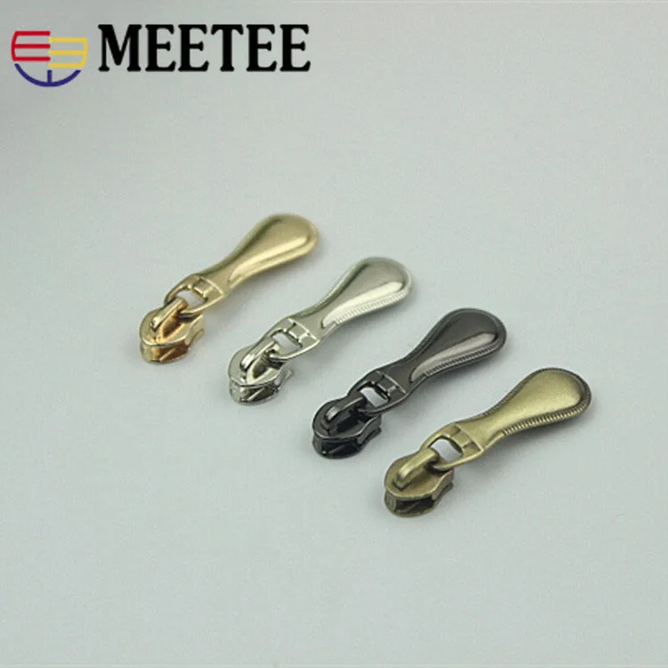

Meetee 3# 50pcs Metal Zipper Sliders for Nylon Zippers Bag Garment Zip Heads Pulls Repair Kits Diy Hardware Accessories ZT187