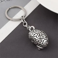 1 piece fashion anatomical humans brain cerebrum humanbody organs keychain keyring medicine jewelry