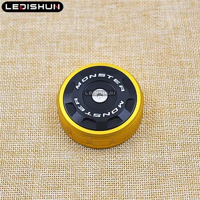 Black-Golden Мотоциклетный CNC алюминиевый радиатор, крышка резервуара для воды, крышка, чехол для DUCATI MONSTER 1200 821 1200R 1200S 14-19 крышка радиатора - Цвет: Black-Golden