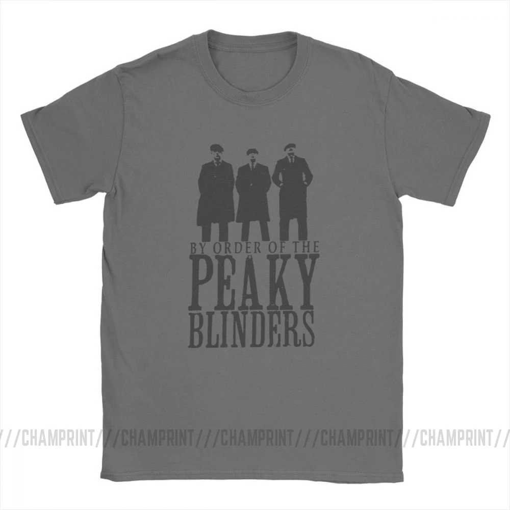 Peaky Blinders, Мужская футболка, Arthur Thomas, TOMMEE, Shelby, летние топы, короткий рукав, Повседневная футболка с круглым вырезом, хлопок, футболки размера плюс - Цвет: Темно-серый
