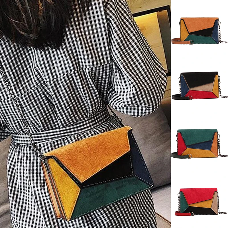 

2021 ретро сумки через плечо в стиле пэчворк для женщин Маленькая женская сумка через плечо Маленькая женская сумка с клапаном и перекрестным...