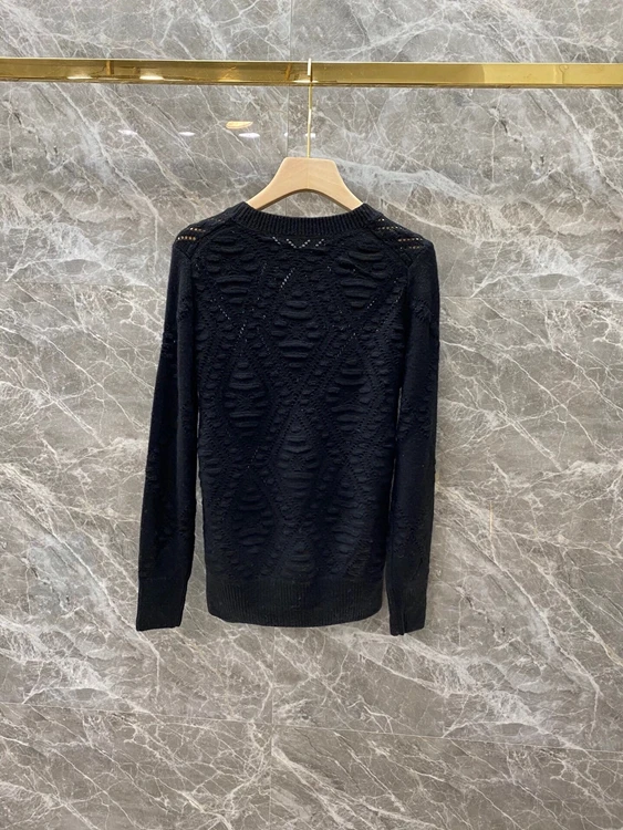 

2020 autumn and winter new fashion women's round neck solid color decoration long-sleeved all-match sweater 1211