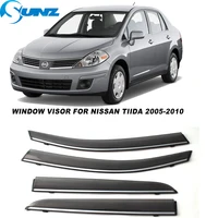 side window visors for nissan tiida 2005 2006 2007 2008 2009 2010 smoke weathershields sun rain deflectors car stylings sunz
