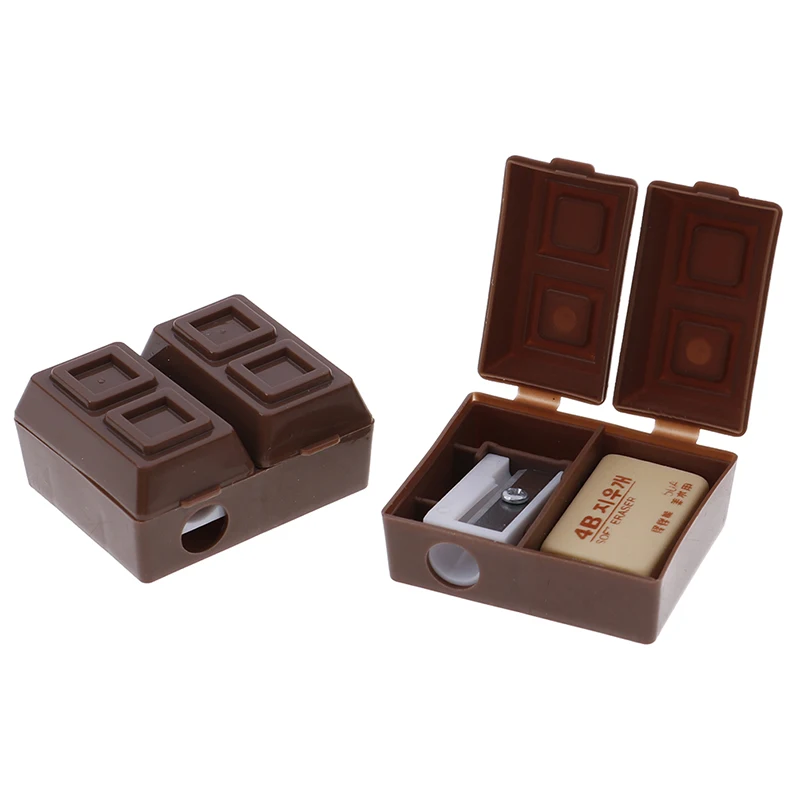 Креативная шоколадная точилка для карандашей с ластиком 2 шт детей студентов