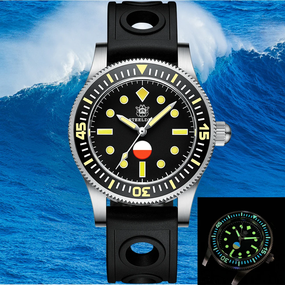 

SD1952T Steeldive New Arrival Super Luminous Japanese Movement Sapphire Glass NH35 Automatic Mens Dive Watch