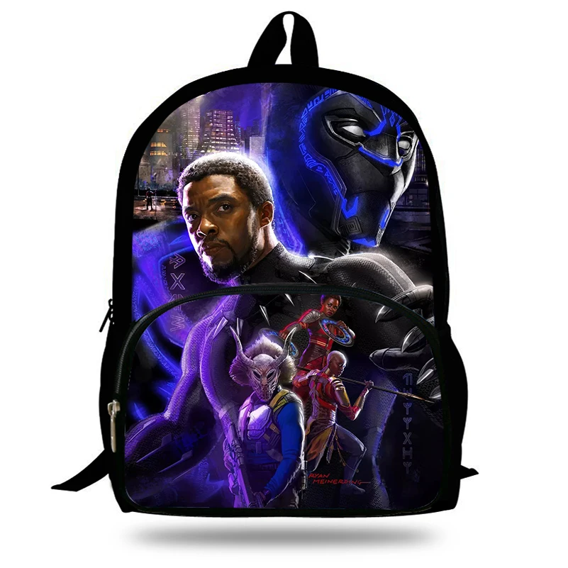Рюкзак для мальчиков и девочек 16 дюймов с принтом черной Пантеры школьный рюкзак