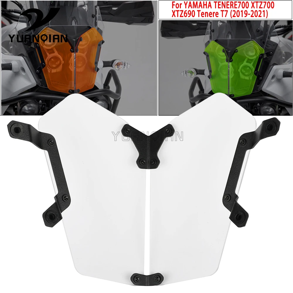 

For YAMAHA TENERE 700 Motorcycle Headlight Protection Cover High Quality Acrylic Clear Headlight Decoration Protector TENERE700
