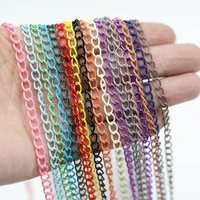 2mlot metal chains colorful connecting chain combination chain extension chain for diy jewelry making findings bohemian style