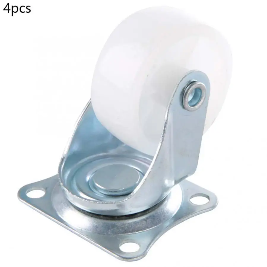 4 шт./компл. ролики белое фиксированное колесико из полипропилена диаметром