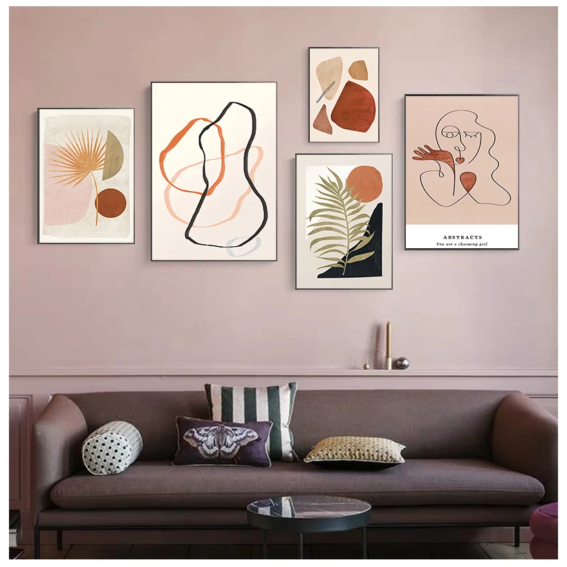 

Abstract Boho Style Gallery Canvas Painting Poster and Print Wall Art Pictures Posters Living Room Home Decor NO FRAME