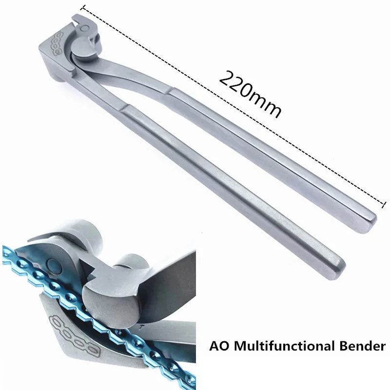 AO multifuncional Bender combinaci&oacute;n de alicates para 2,0mm-2,4mm placas instrumentos ortop&eacute;dicos veterinarios-0