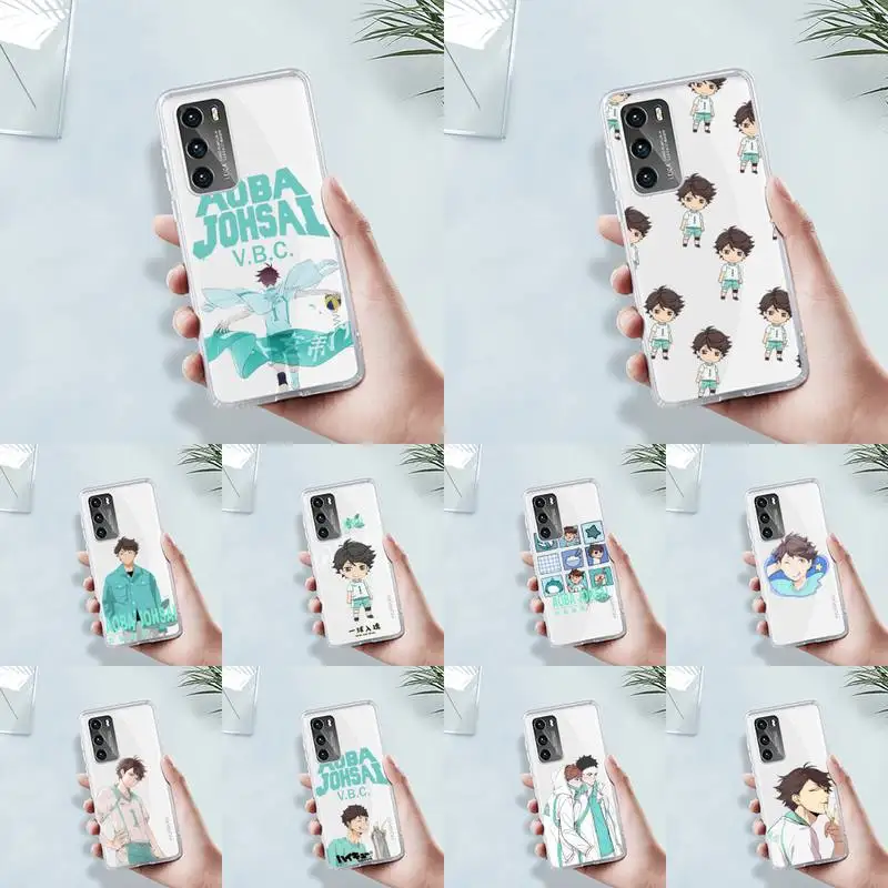 

Haikyuu Oikawa Phone Case Transparent For Huawei 8 7 6 5 4 3 2 pro SE i E Soft TPU Clear Mobile Bags Coque