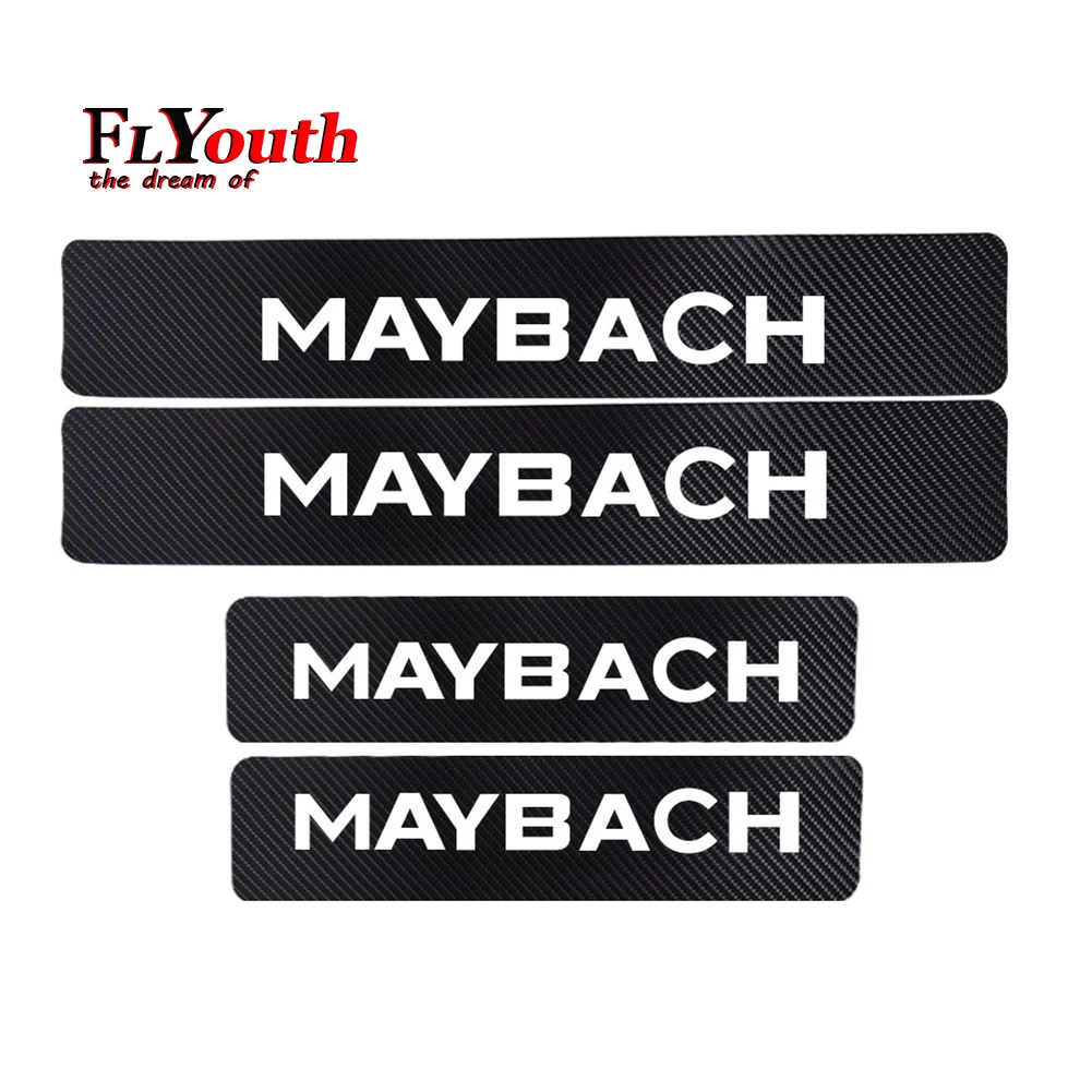 

Car Door Sill Car Threshold Pedal Sticker For Mercedes-Benz Maybach Decoration Carbon Fibre Vinyl Sticker Car Accessories