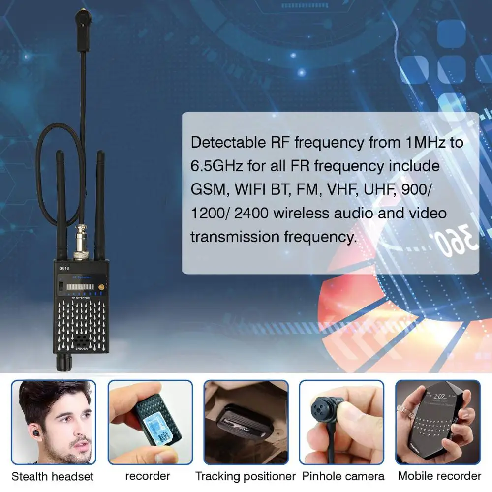 wireless hidden camera gsm gps signal dettector magnetic tracker rf signal detector anti spy gadgets detector anti spy equipment free global shipping