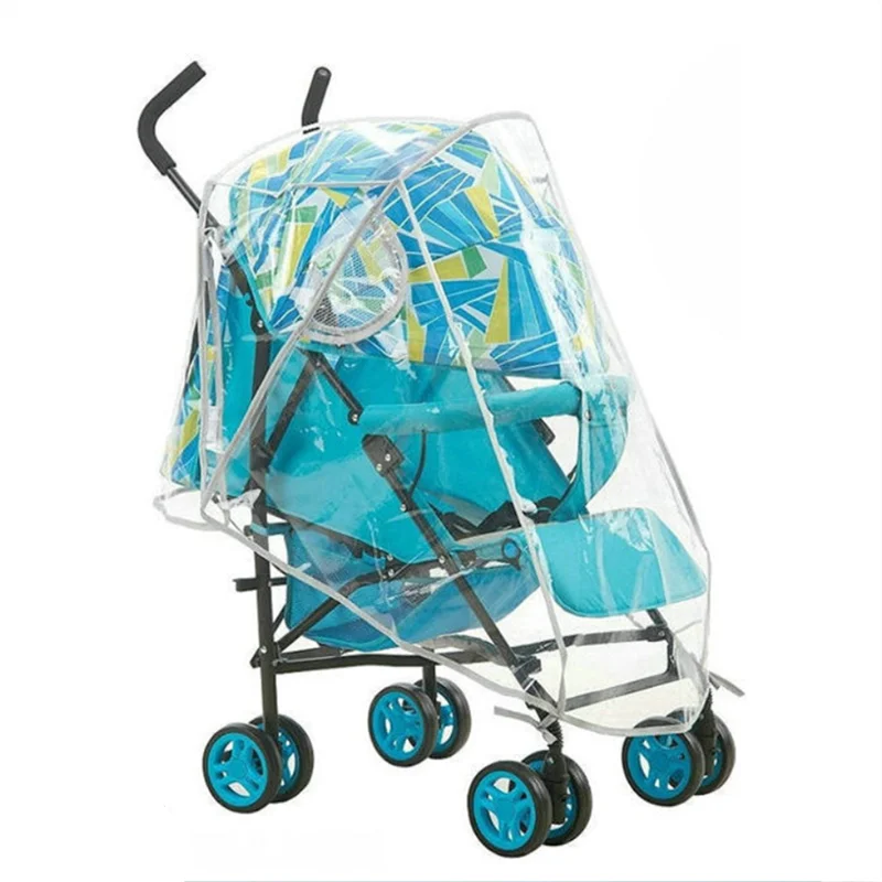 

Children Stroller Universal Waterproof Raincoat Covers Transparent Wind Dust Covers With Zippers Baby Strollers Accessories