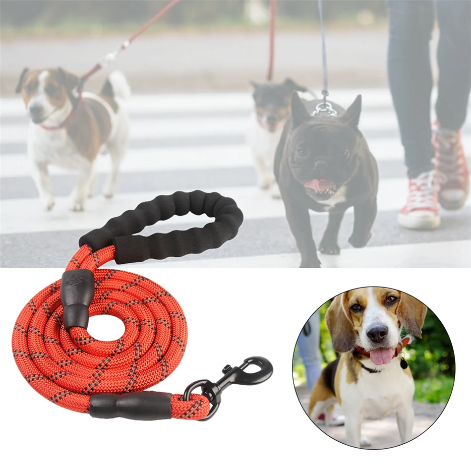 Прочный нейлоновый ошейник для собак цветной поводок 1 5 м прогулочный