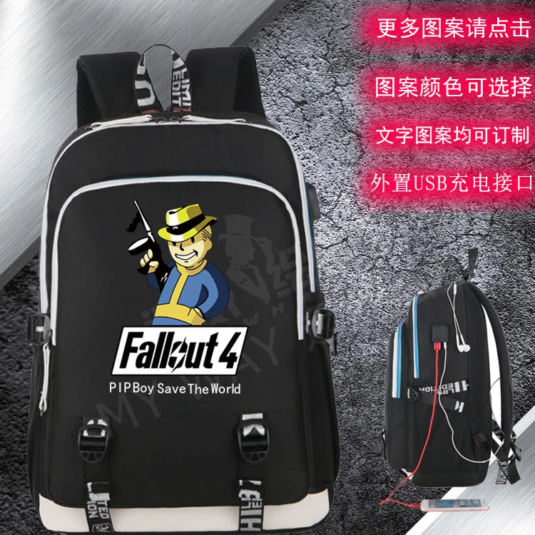Fallout радиационные 4 игры окружающие сумки на плечо для женщин и мужчин рюкзаки