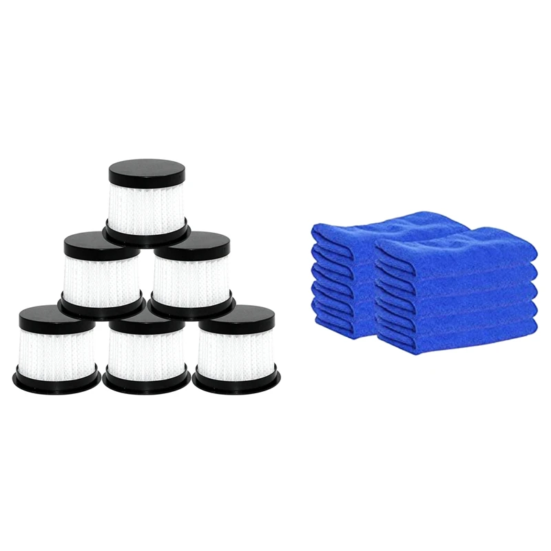 

6 шт., Фильтры HEPA от пыли и ворса, 10 шт.