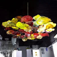 hand blown glass crystal chandelier multi diameter150cmled art pendant light indoor lustre hotel hallparlor decoration