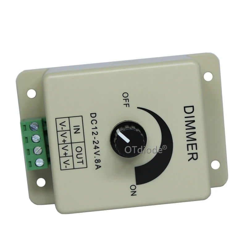 12V 24V LED Dimmer Switch 8A Voltage Regulator Adjustable Controller for Strip Light Lamp | Освещение