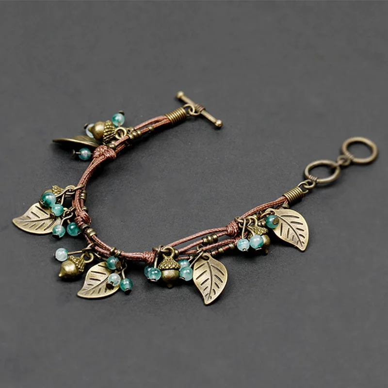 Женский винтажный браслет WEIYU очаровательные браслеты зеленого/синего/красного