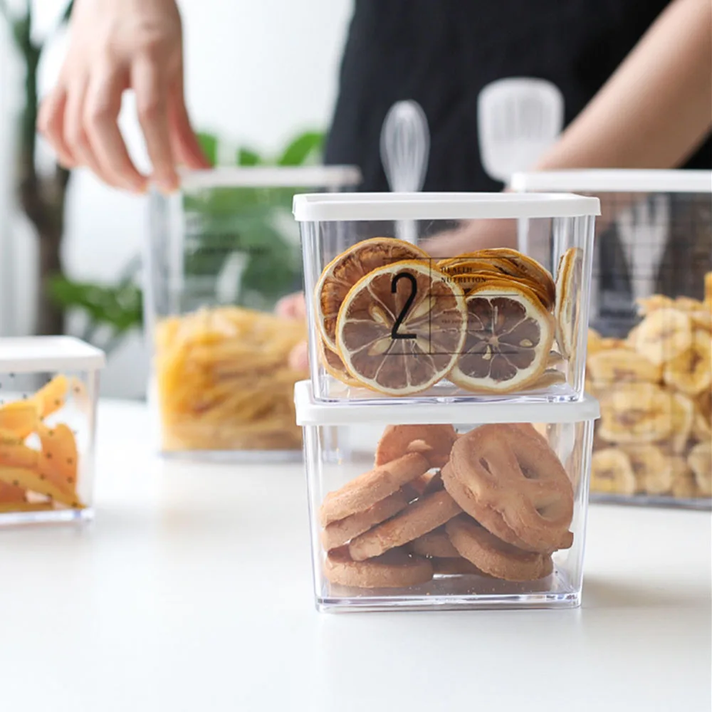 Кухонный Контейнер для хранения продуктов с крышкой влагостойкий пластиковый