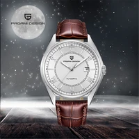 pagani desig 2021 fashion leather stainless steel machinery high strengthening glass 100m waterproof mechanical watch reloj