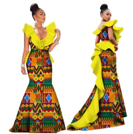 2019 Новое поступление модное Стильное Африканское женское платье из