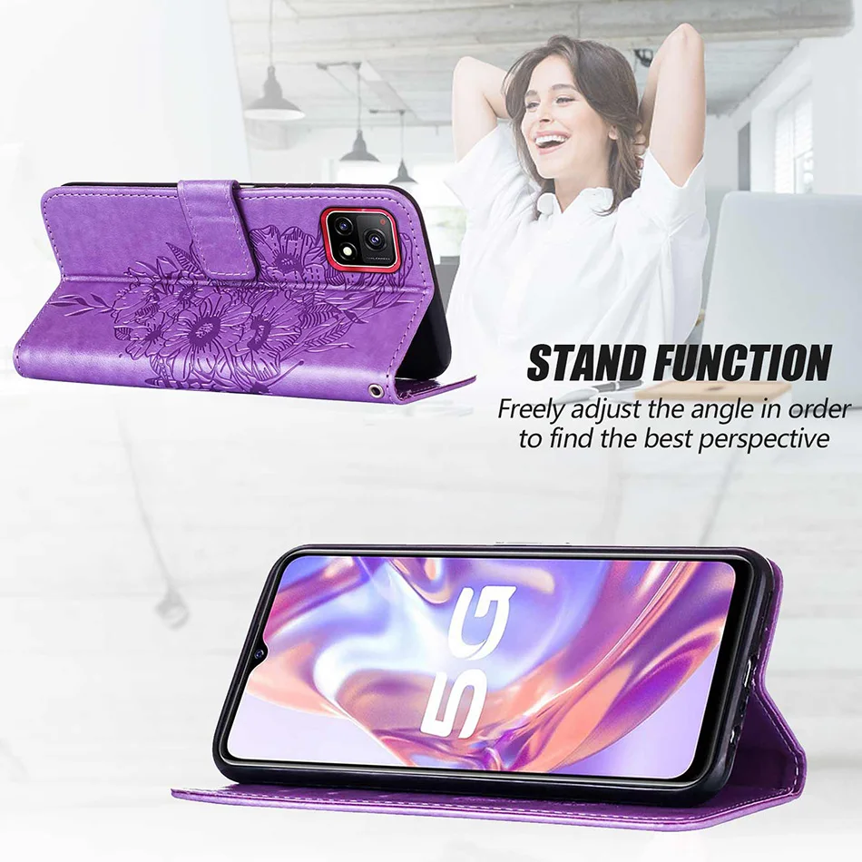 etui leather wallet flip case for infinix hot 10 lite 9 play 10s 10i note 10 pro smart 4 5 hd 2021 butterfly pattern phone cover free global shipping