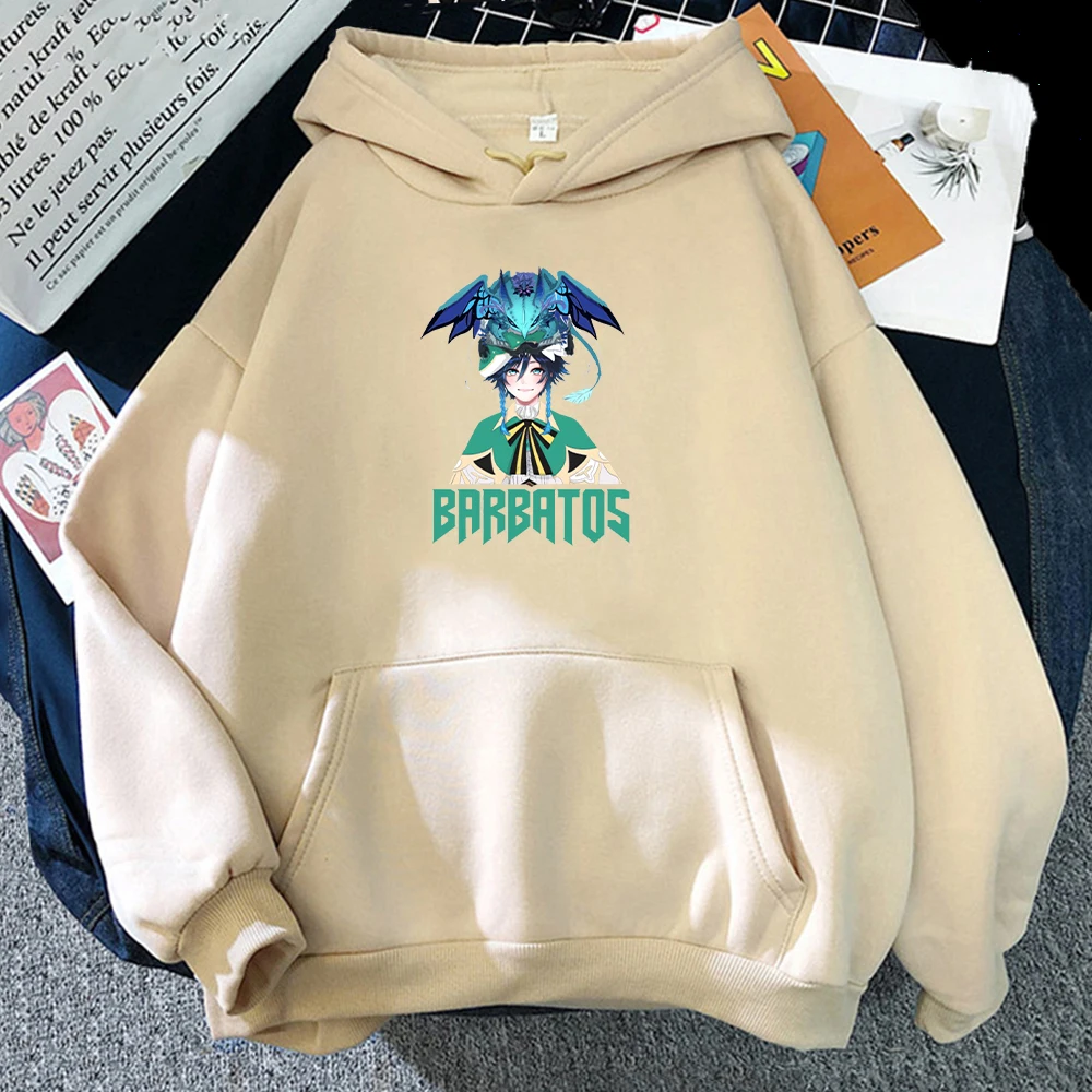 

Game Genshin Impact Venti Hoodie Women Sweatshirt Fashion Pullover Men Loose Long Sleeve Harajuku Printed Streetwear Casual Tops