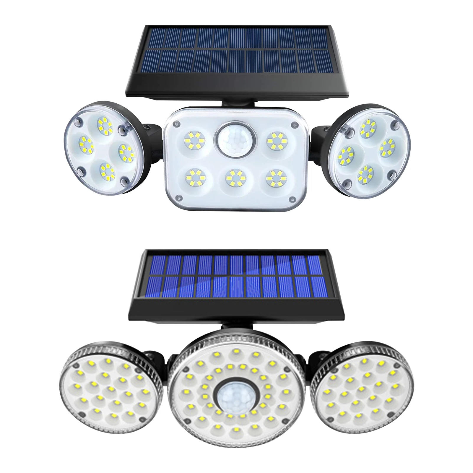 

3-head Solar Wall Light Rotatable Waterproof Intelligent Human Body Induction Lamp 70/78 LED Solar Lights 3-level Mode Wall Lamp