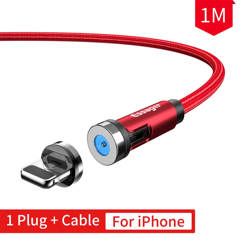 

Essager 540 Rotate Magnetic Cable Micro USB Type C Cable For IPhone Android Fast Charging Magnet Charger Phone Cable Wire Cord