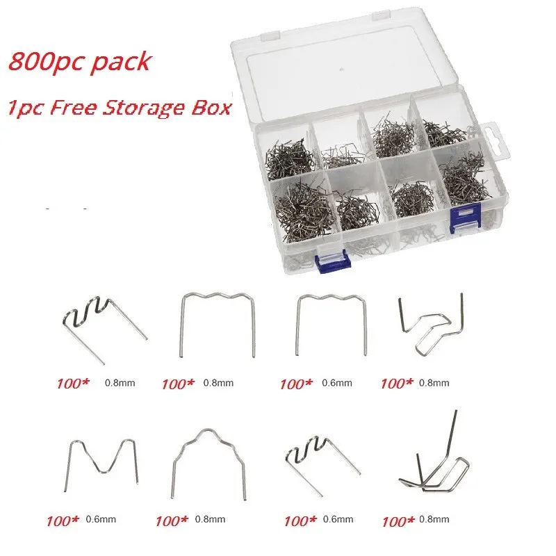 

Stainless Steel 800pcs Tool Staples Welding 0.6/0.8mm Corner/Flat/Wave
