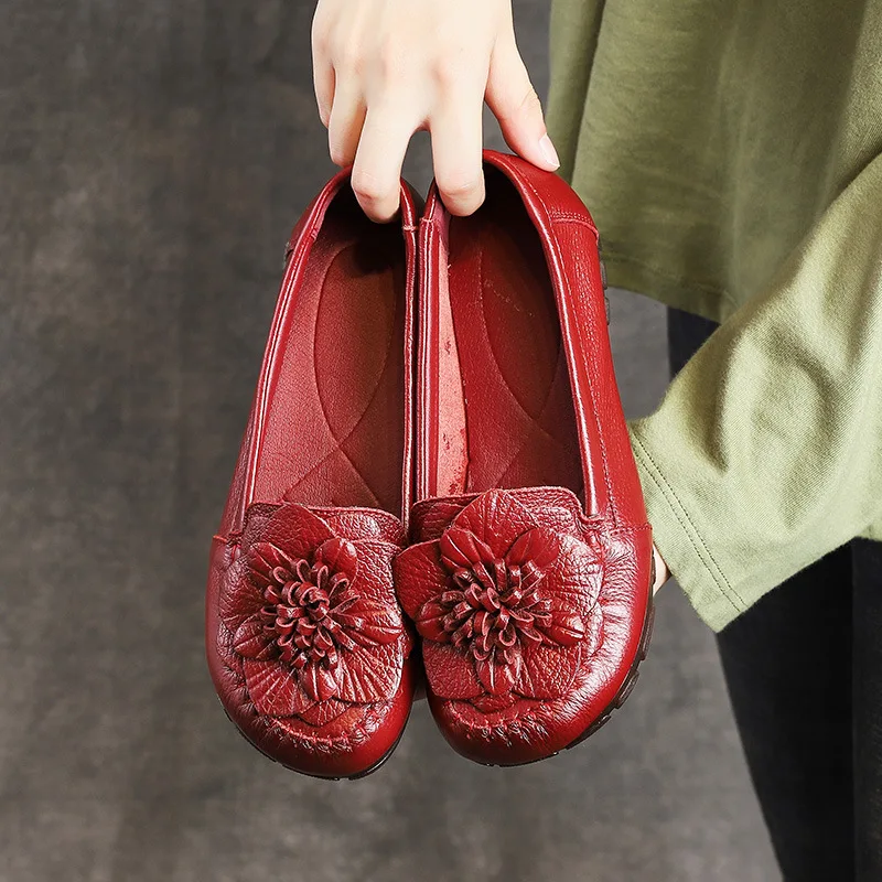 

Oxford shoes for women spring flats 2020 new arrival red/black flats female loafers casual falt woman genuine leather shoe