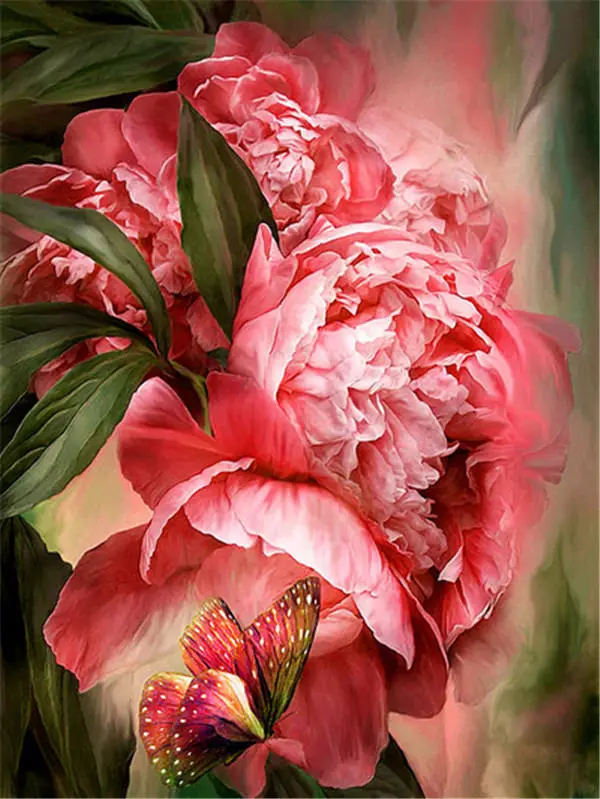 Flower 22 LaoJieYuan кристальная вышивка крестиком красочный цветок украшение дома подарок Круглый 3D diy галька круглая алмазная живопись - Цвет: Flower 22