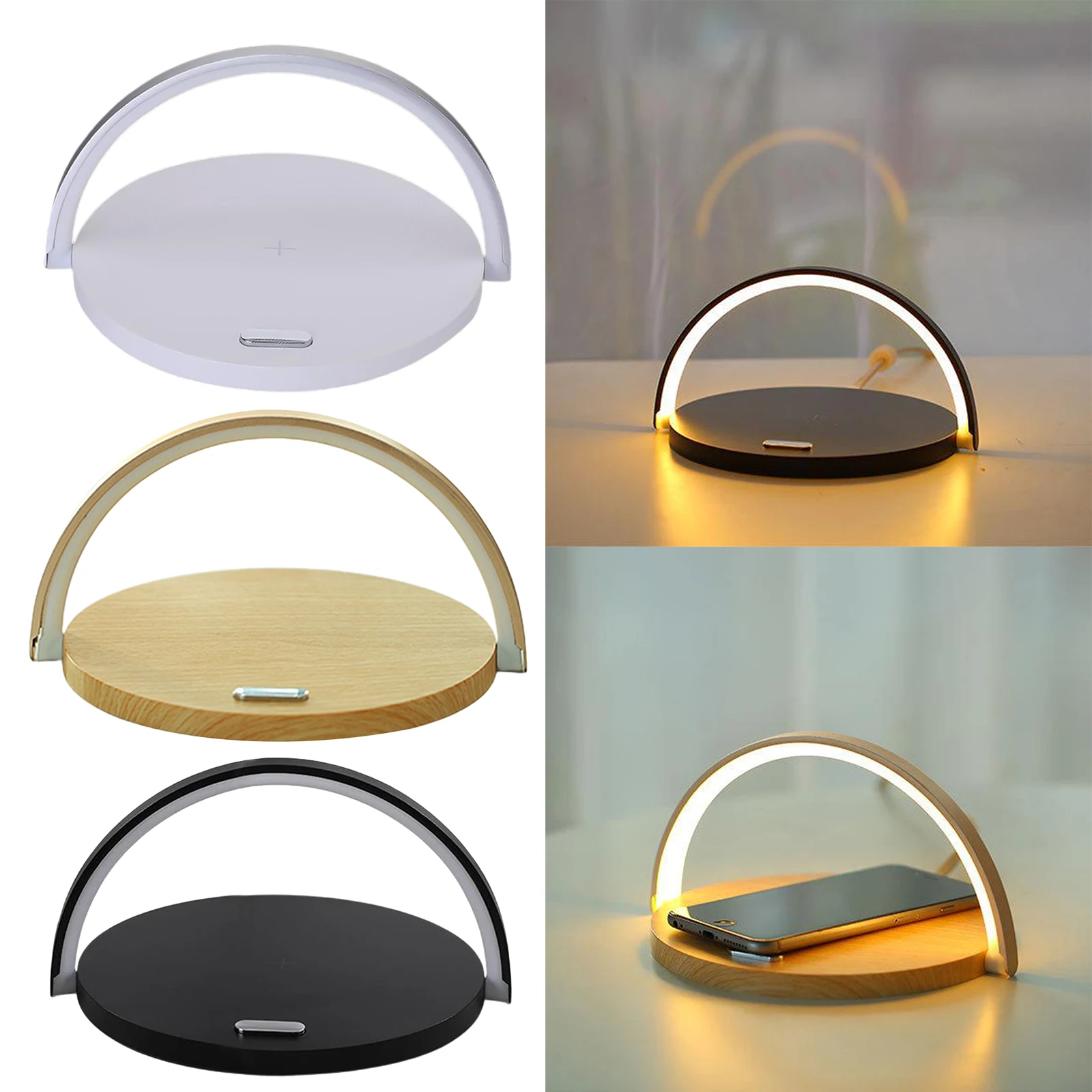

10W Qi Wireless Charger Pad Night Table Light for iPhone 11 8 plus