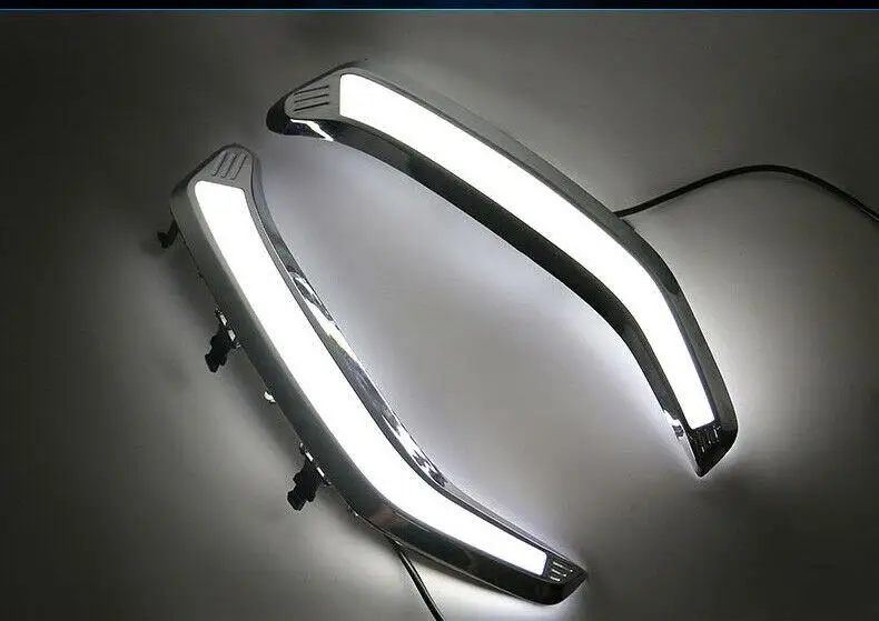 

For SUBARU Forester 2013- Car LED Daytime Running Light White+Yellow Drive Lamp