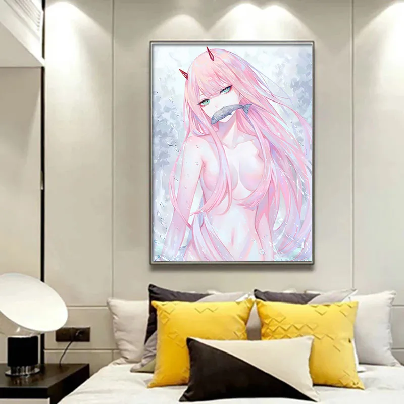 

Darling In The Franxx Sexy Nude Anime Girl Poster Canvas Painting Mural Bedroom Home Decoration